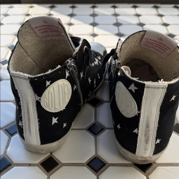 Golden Goose Black and Silver Sneakers - Picture 2 of 11